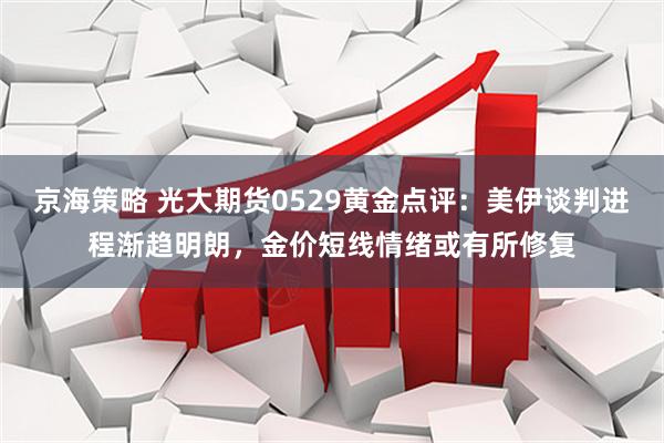 京海策略 光大期货0529黄金点评：美伊谈判进程渐趋明朗，金价短线情绪或有所修复